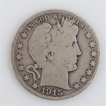 1915-S US Barber Silver Half Dollar