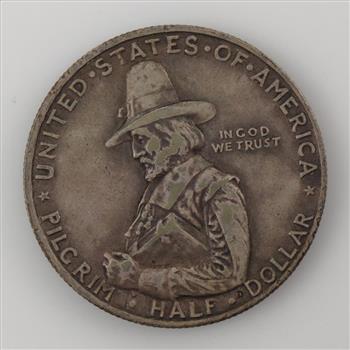 1920-D Pilgrim Tercentenary Silver Half Dollar