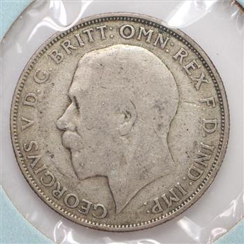 1921 Silver British One Florin Coin