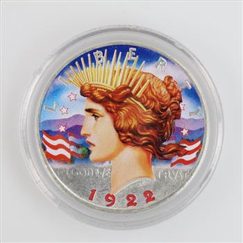 1922 Peace Colorized Fine Silver Dollar