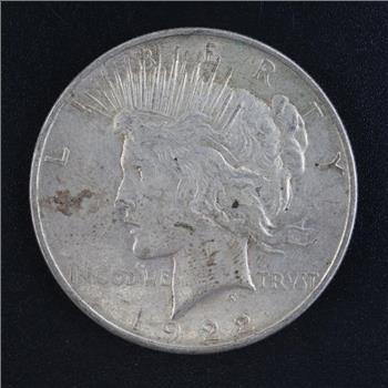 1922 US Peace Silver Dollar
