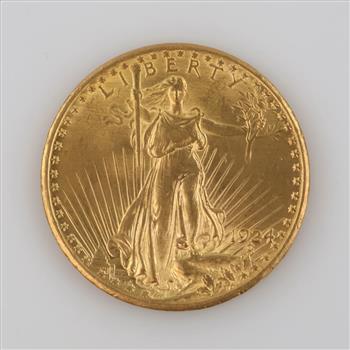 1924 Saint-Gaudens Double Eagle Fine Gold $20 Coin