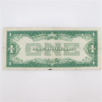 1928-A US One Dollar Silver Certificate Funny Back