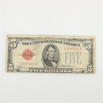 1928-C US Note $5 Dollar Bill
