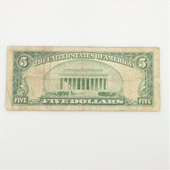 1928-C US Note $5 Dollar Bill