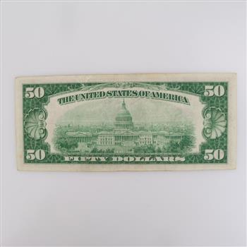 1934 US Federal Reserve Note 50 Dollars