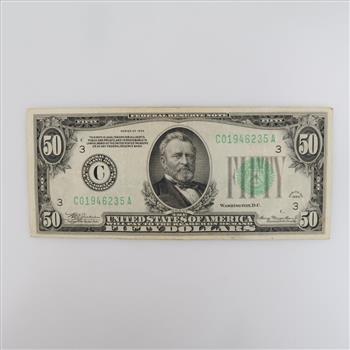 1934 US Federal Reserve Note 50 Dollars