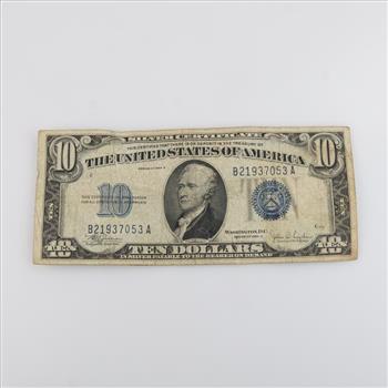 1934-C US Silver Certificate 10 Dollar Bill