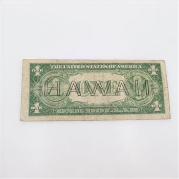 1935-A US One Dollar Silver Certificate Hawaii Brown Seal