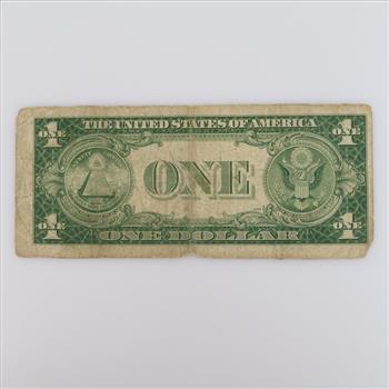 1935-F US Silver Certificate 1 Dollar Error Cut Bill