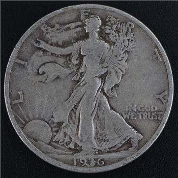1936 US Walking Liberty Silver Half Dollar