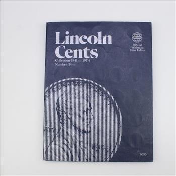 1941-1974 Lincoln Cents Collection Booklet, 70+ Coins (3 Steel)