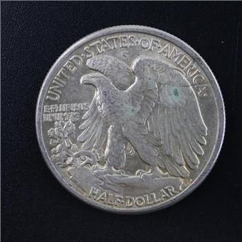 1942 US Walking Liberty Silver Half Dollar