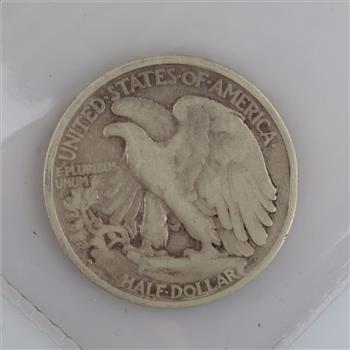 1942-S  Walking Liberty Silver Half Dollar - With COA