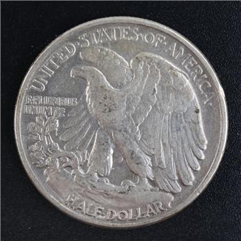1943 US Walking Liberty Silver Half Dollar