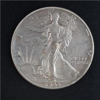 1943 US Walking Liberty Silver Half Dollar