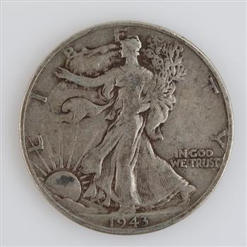 1943 US Walking Liberty Silver Half Dollar