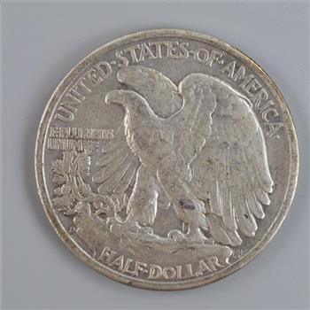 1943-D US Walking Liberty Silver Half Dollar