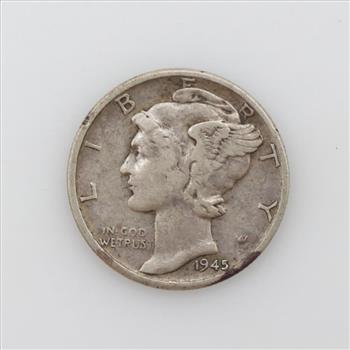 1945 Mercury Silver Dime