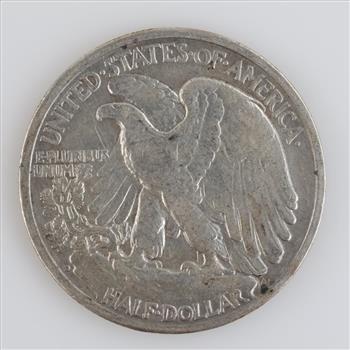 1945-D US Walking Liberty Silver Half Dollar