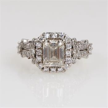 1.94cts Diamond 14kt White Gold Halo Engagement Ring