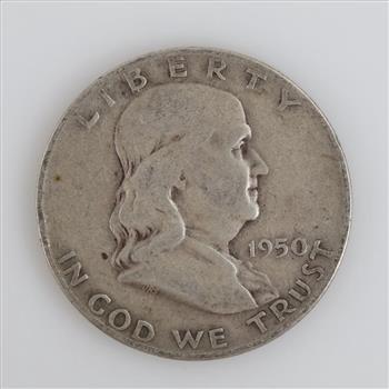 1950-D Franklin Silver Half Dollar