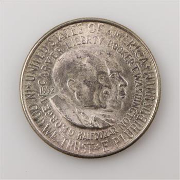 1952 George Washington Carver-Booker T. Washington Silver Half Dollar