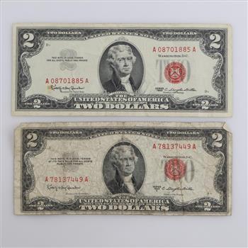 1953-C & 1963 US Note Two Dollars, 2 Pieces
