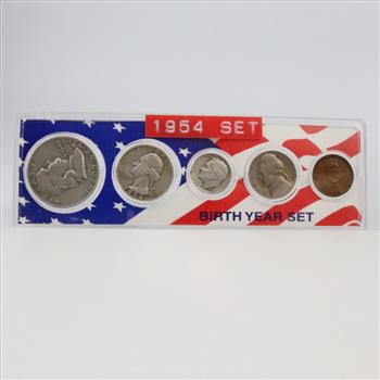 1954 Birth Year Set, Including 3 Silver Coins