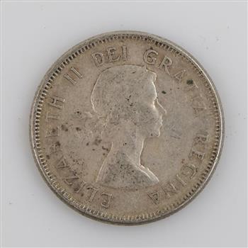 1955 Canadian Silver 25 Cents