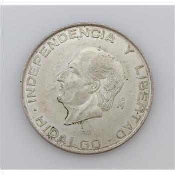 1956 Mexico 5 Pesos Silver Coin