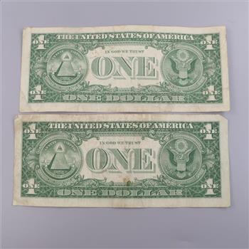 1957 US Silver Certificate One Dollar, 2 Pieces