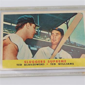 1958 Topps #321 Ted Kluszewski & Ted Williams Sluggers Supreme Baseball Trading Card