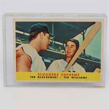 1958 Topps #321 Ted Kluszewski & Ted Williams Sluggers Supreme Baseball Trading Card