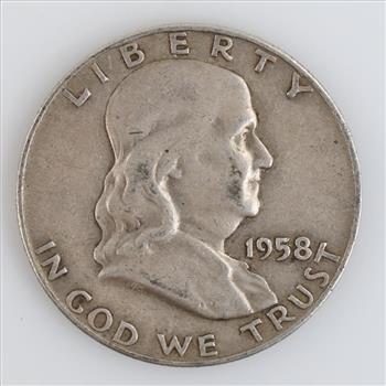 1958-D Franklin Silver Half Dollar