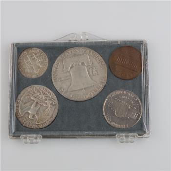 1960 US Mint Set, 5 Coins, Silver Included