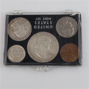 1960 US Mint Set, 5 Coins, Silver Included
