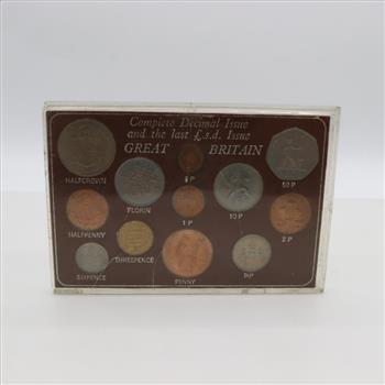 1960's & 1970's Great Britain Complete Decimal Issue And The Last L.S.D. Issue Coin Set