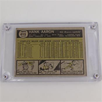 1961 Hank Aaron Trading Card In Case