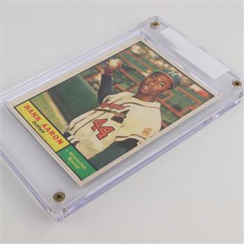 1961 Hank Aaron Trading Card In Case