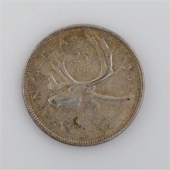 1962 Canadian Silver 25 Cents