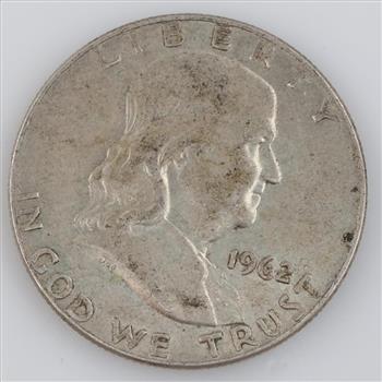 1962-D US Franklin Silver Half Dollar