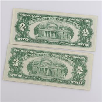 1963 & 1963-A US Note Two Dollars, 2 Pieces