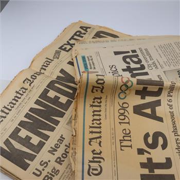 1963 And 1990 The Atlanta Journal Collectible Newspapers And Bankers Guide Book