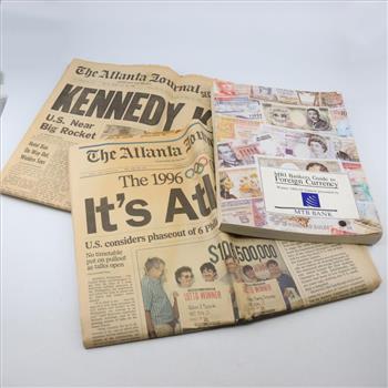 1963 And 1990 The Atlanta Journal Collectible Newspapers And Bankers Guide Book