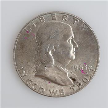 1963 -D Franklin Silver Half Dollar