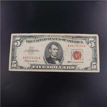 1963 US Note Five Dollars Red Seal