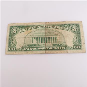 1963 US Note Five Dollars Red Seal