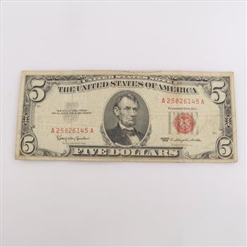 1963 US Note Five Dollars Red Seal