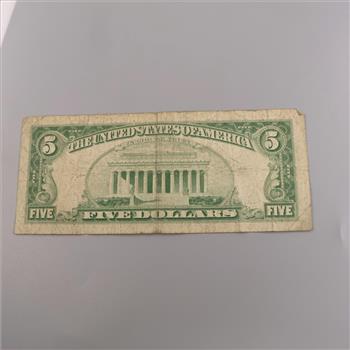 1963 US Note Five Dollars Red Seal